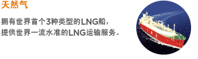 세계 최초로 3가지 타입의 LNG선을 보유하고있으며, 세계 일류 수준의 LNG 수송서비스를 제공하고 있습니다.